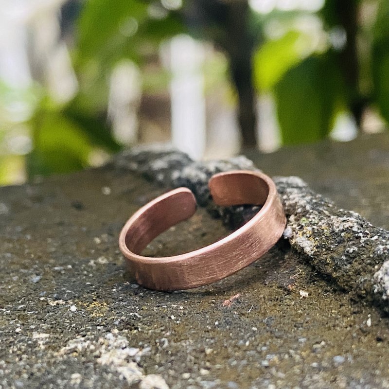 レッド無地の薄いリングは、名前とアクティビティリングS275でカスタマイズできます - リング・指輪 - 銅・真鍮 ゴールド