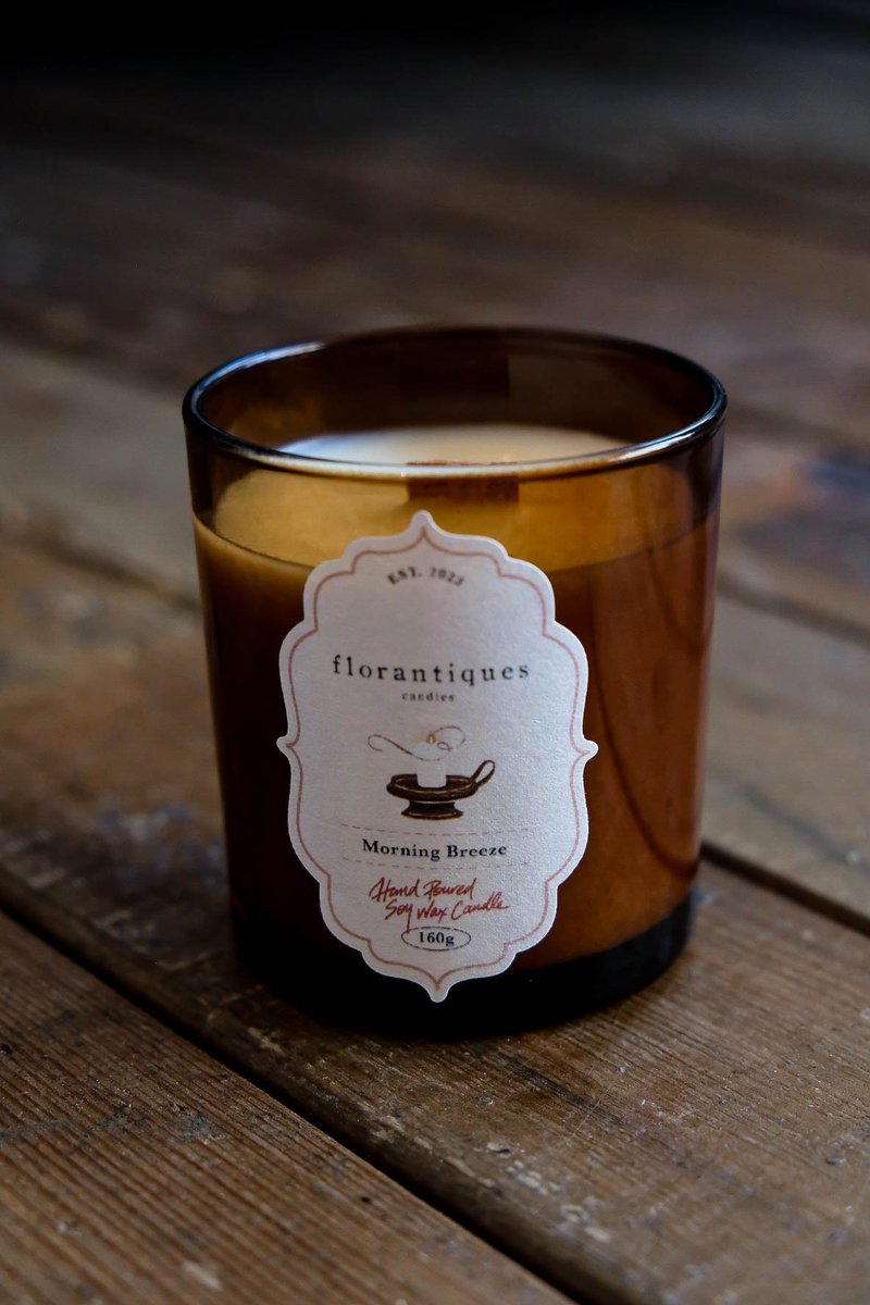 Natural Soy Wax Candle - Morning Breeze - เทียน/เชิงเทียน - ขี้ผึ้ง ขาว