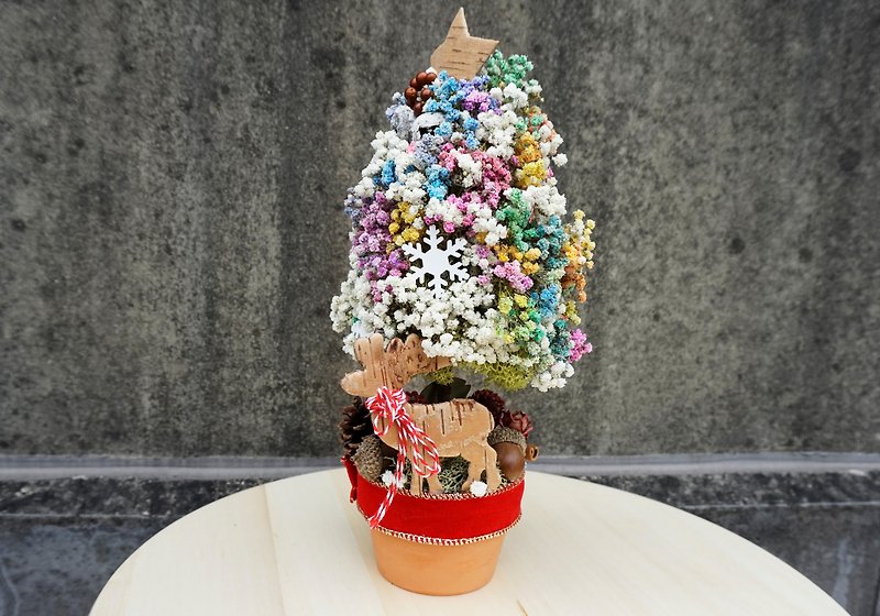 Christmas Tree / Gypsophila / Christmas Gift / Exchange Gift / Starry Christmas Tree / Santa Claus - ช่อดอกไม้แห้ง - พืช/ดอกไม้ หลากหลายสี