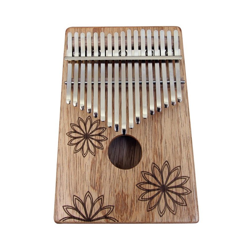 The Scream of Flowers hickory kalimba comes with a school bag + tuner + instrument cleaning cloth made in Taiwan - Guitars & Music Instruments - Wood Khaki