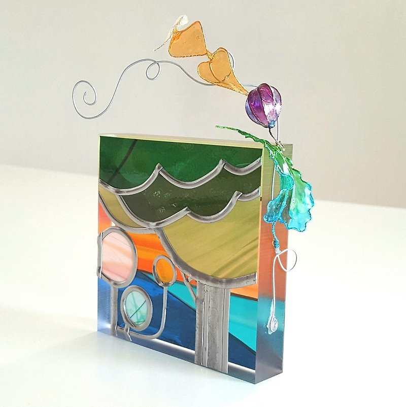 Healing Art made with Glass art Ryukyu Island4 - ของวางตกแต่ง - กระดาษ หลากหลายสี
