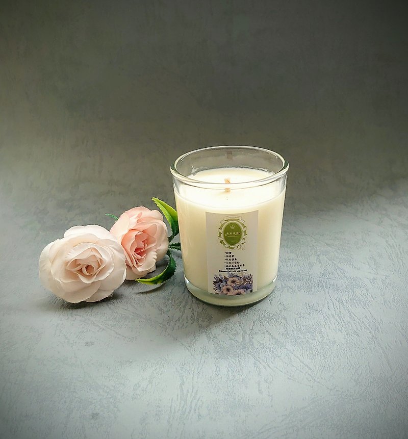 Soothing Sleeping Fragrance Candle Aromatherapy Grade Essential Oil/Plant Soy Wax Woody Fruity Fragrance Lavender Cedar - เทียน/เชิงเทียน - ขี้ผึ้ง 