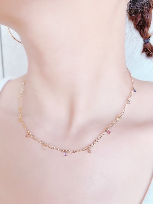 Nozomi Jewelry │尋找美好事物的輕珠寶品牌 18k金古巴鍊藍寶石項鍊