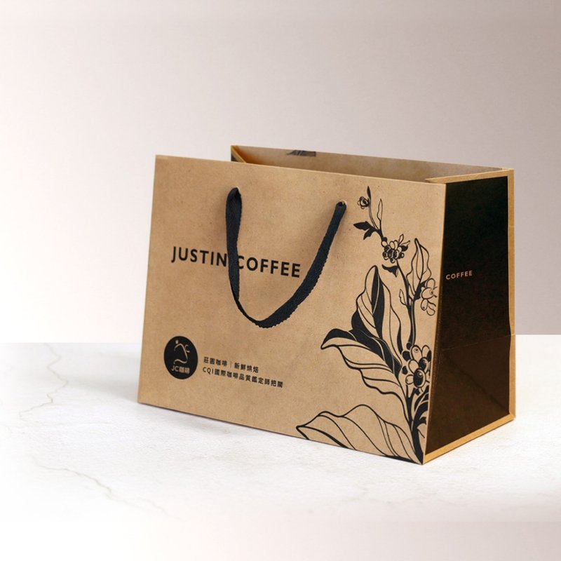 JC coffee gift bag (textured thickened kraft paper) - This item does not contain coffee [Gift bag is not sold separately] - Other - Paper Brown