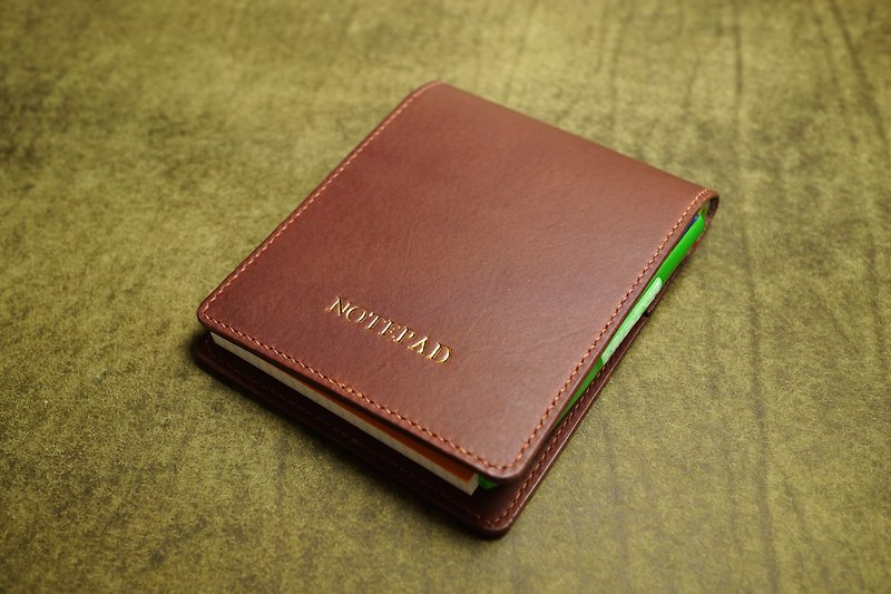A6 upright notebook/book cover MEMO notes - Notebooks & Journals - Genuine Leather Multicolor