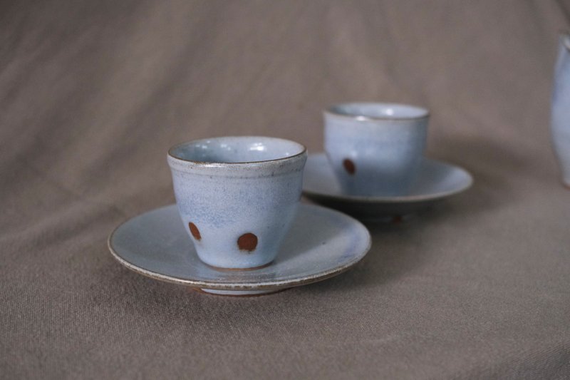 淡藍- 茶杯盤組 - 茶壺/茶杯/茶具 - 陶 