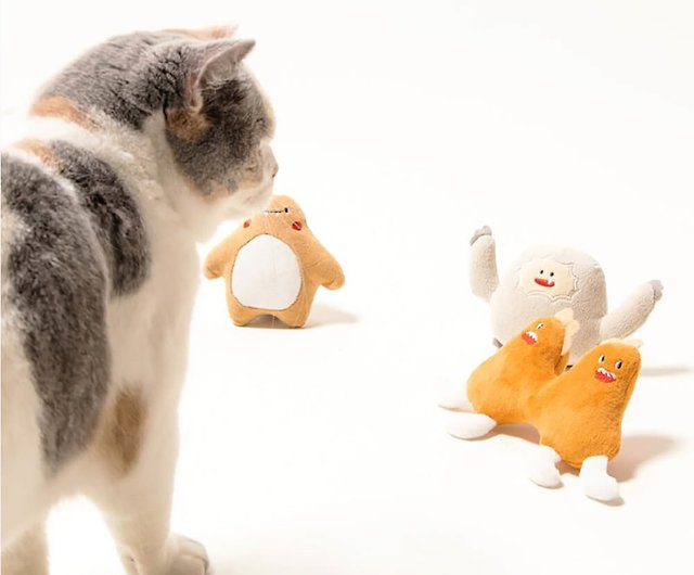 猫のおもちゃリトルモンスタービルトインキャットニップぬいぐるみ大臼歯猫セルフヘイおもちゃは洗うことができます ショップ Pidan おもちゃ Pinkoi