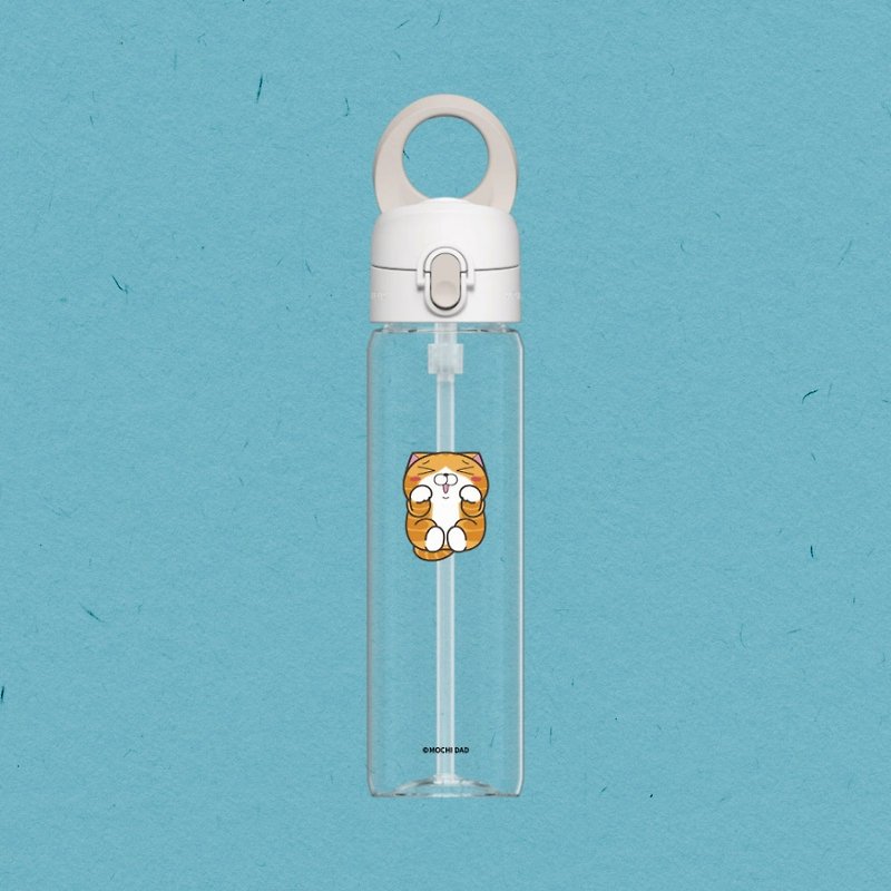 AquaStand Magnetic Water Bottle-Tritan800ml (with straw) | White rotten cat/coquettish style - ที่ตั้งมือถือ - พลาสติก หลากหลายสี