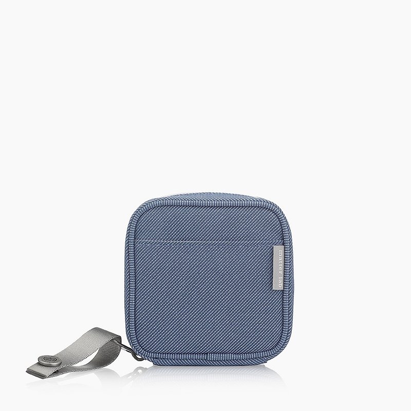 Blanc Macbook Power Cable Small Object Storage Bag - Shen Jinglan - กระเป๋าแล็ปท็อป - วัสดุกันนำ้ สีน้ำเงิน