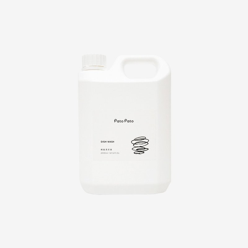 PatoPato碗盤清潔液補充瓶 | 2000ml - 碗盤清潔/洗碗精 - 其他材質 白色