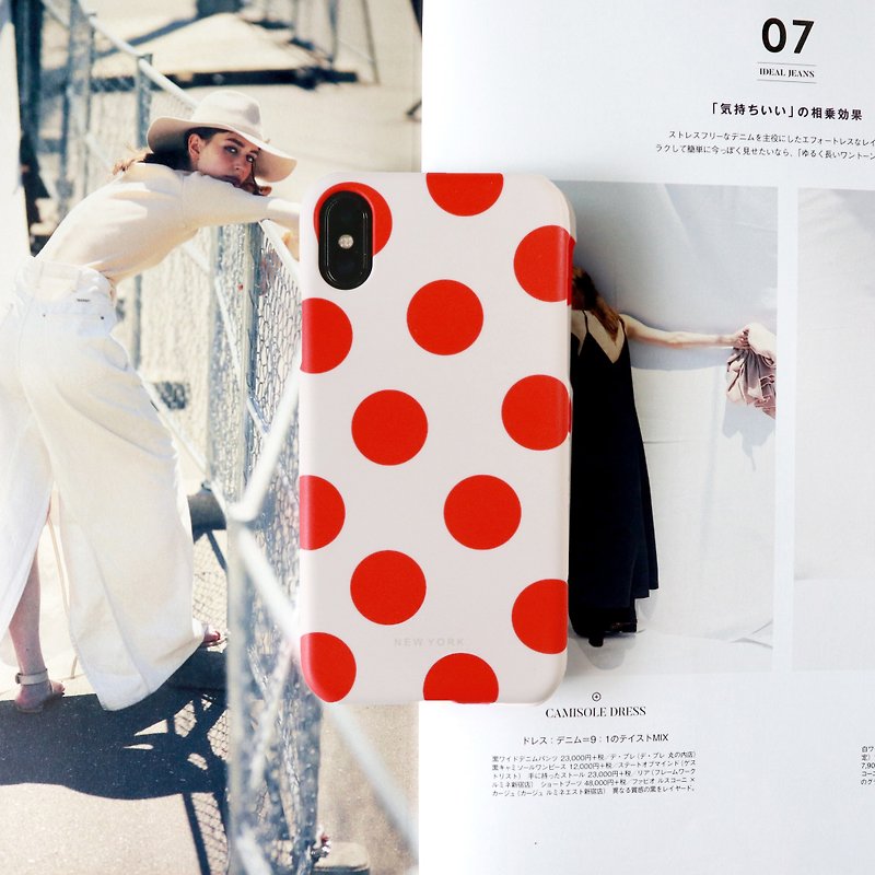 Sweet orange dot phone case - Phone Cases - Other Materials Red