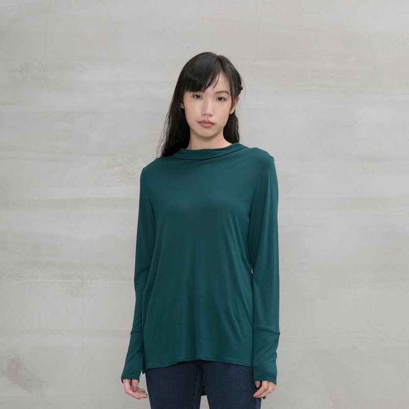 自在優雅翻領長版上衣 Elegance Lapel Neck Top T272 - 女上衣/長袖上衣 - 其他材質 多色