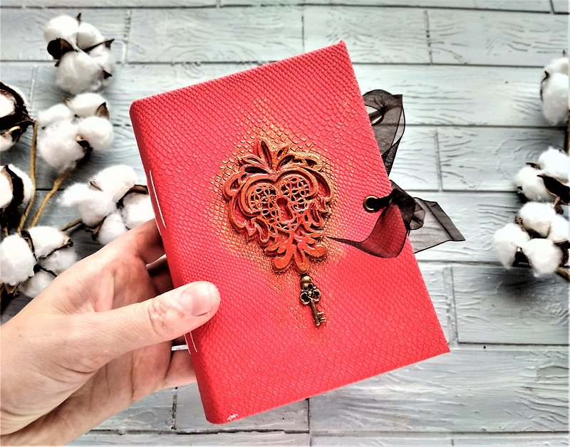 Alice in Wonderland junk journal handmade on sale Little White rabbit junk book - Notebooks & Journals - Paper Red