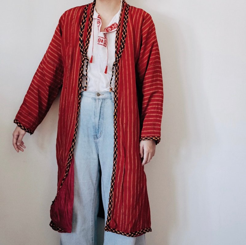 逸品 vintage 土庫曼刺繡外套 - 女大衣/外套 - 棉．麻 