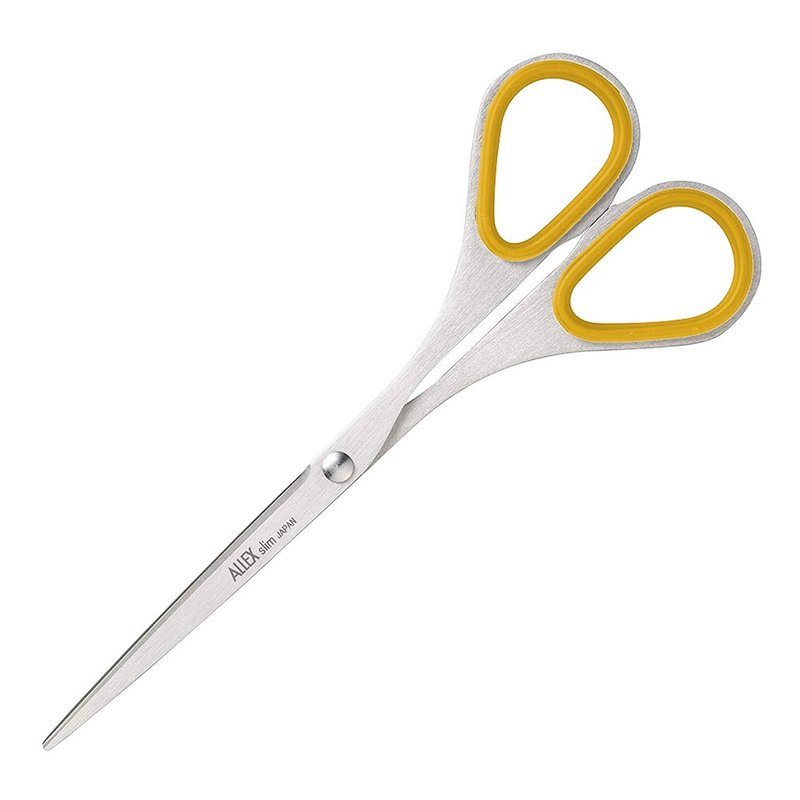 Slim Long Blade Scissors (Large) 140-Yellow - กรรไกร - สแตนเลส สีเหลือง