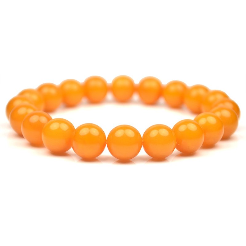 Amber Cloudy Amber 10mm Bracelets | Japanese Elastic String - Bracelets - Semi-Precious Stones Multicolor