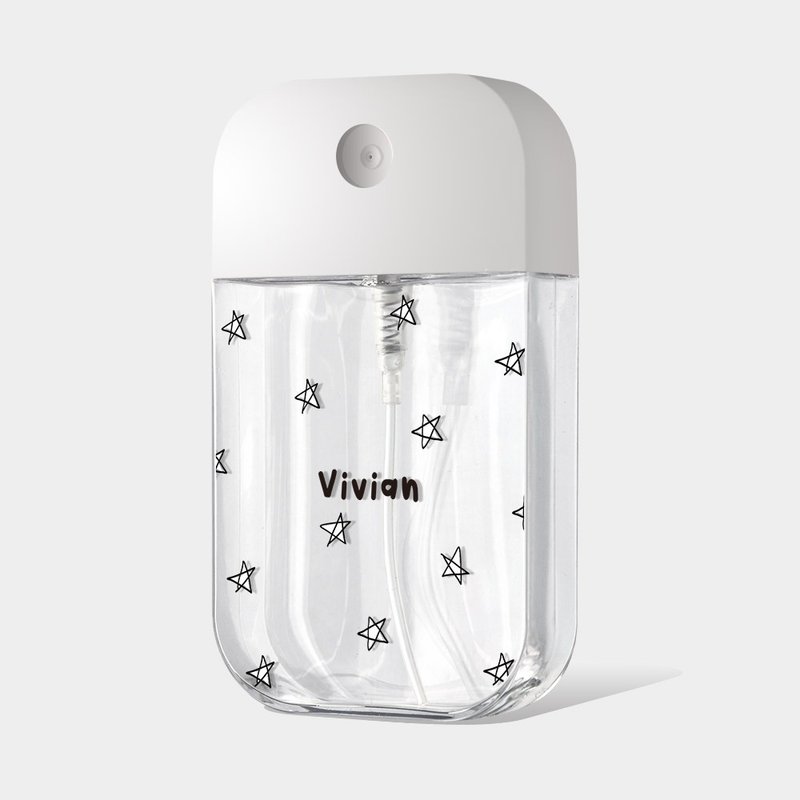 客製化禮物 英文名 星星star 酒精瓶 防疫用品 110 - 居家收納/收納盒/儲物盒 - 塑膠 白色