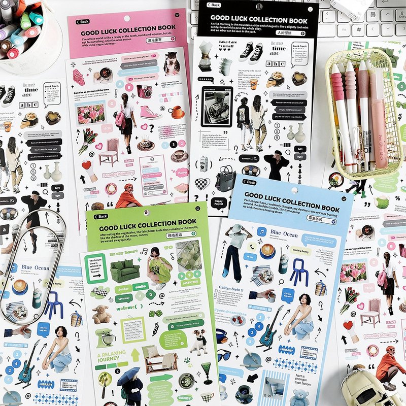 InfeelMe 温風幸運コレクションブックシリーズ diy 韓国ハンドアカウント装飾自己粘着ステッカー - ステッカー・シール - 紙 