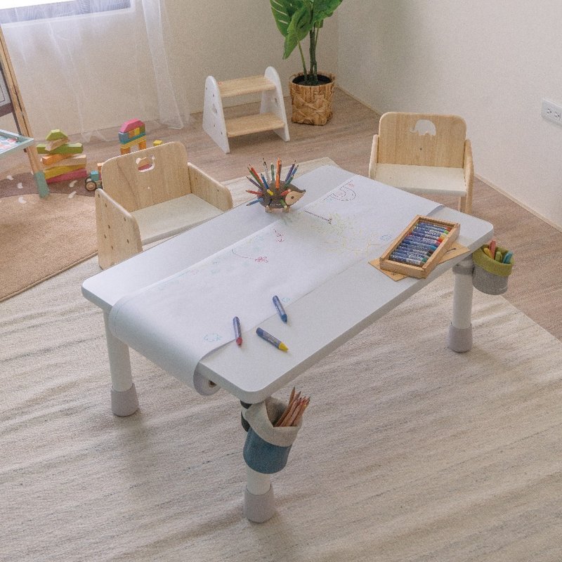 [Taiwan ilovekids] My first small table (children's table, adult table, desk) - โต๊ะอาหาร - โลหะ สีเงิน