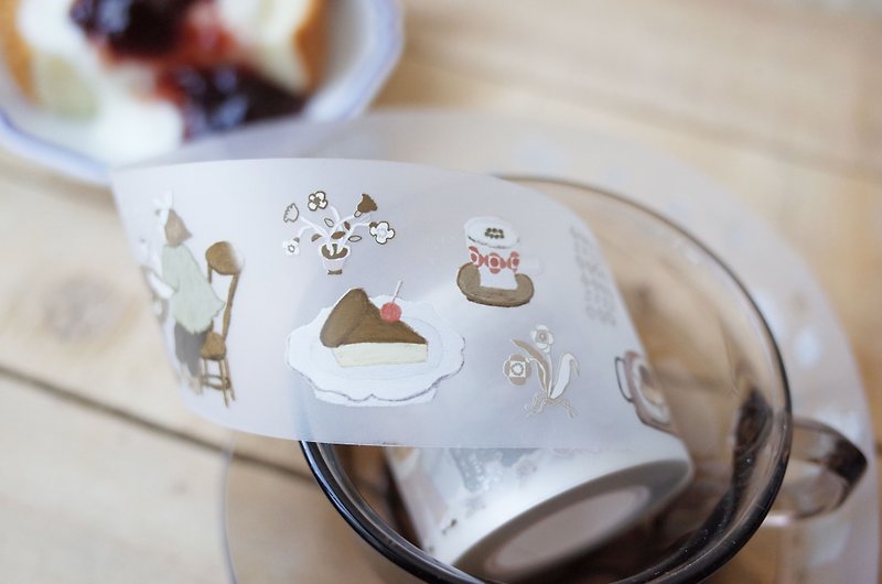 Afternoon Tea Day / PET Paper Tape - Washi Tape - Paper White