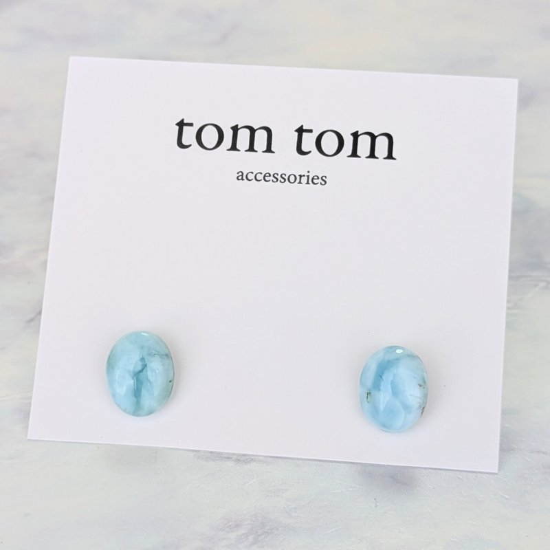 天然石ピアス  ラリマー - ピアス・イヤリング - 宝石 