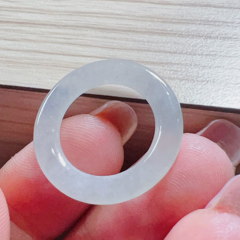 アイスジェイド リング 指輪 国際 8周 天然ビルマ翡翠 翡翠 ギフト プレゼント | - リング・指輪 - 翡翠 ホワイト