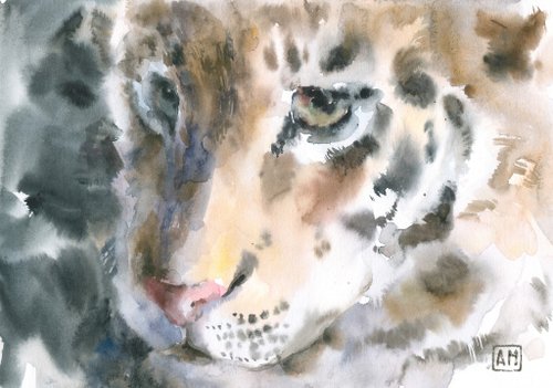 Arina Morozova Cute Little tiger artwork hand painted Watercolor painting on paper