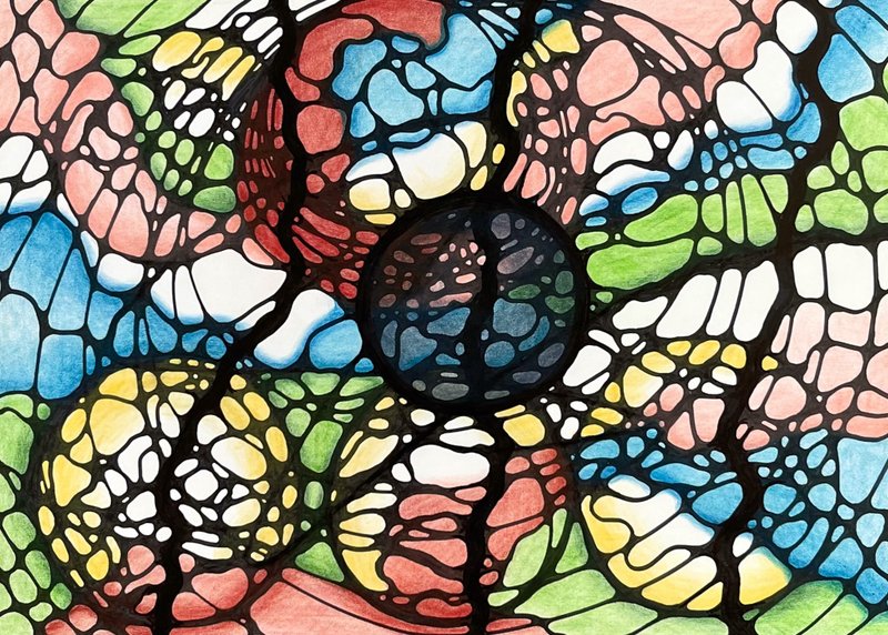 Kaleidoscope of energies, colorful dance. Modern Art. - 壁貼/牆壁裝飾 - 紙 