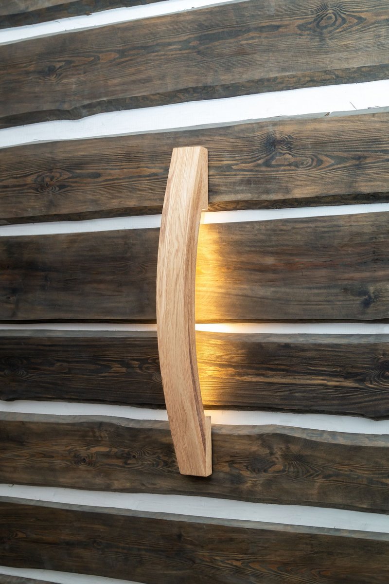 Wall sconce Wall light Sconce Wood sconce Wall mounted lamp Wood wall lamp - 燈具/燈飾 - 木頭 