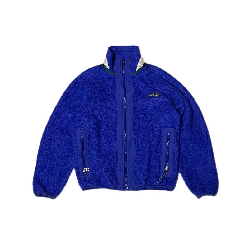 古著美製 Patagonia kids fleece Jacket 搖粒絨外套 - 其他 - 聚酯纖維 藍色