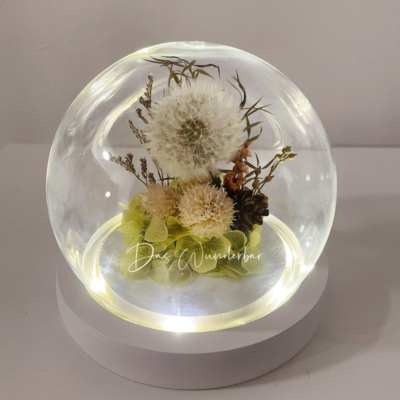 (L) Crystal Ball - Dandelion - ของวางตกแต่ง - แก้ว ขาว