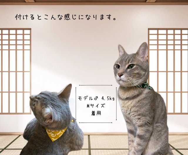 ダルマのバンダナ首輪猫首輪猫用首輪- 設計館mofu mofu 貓狗頸圈/牽繩