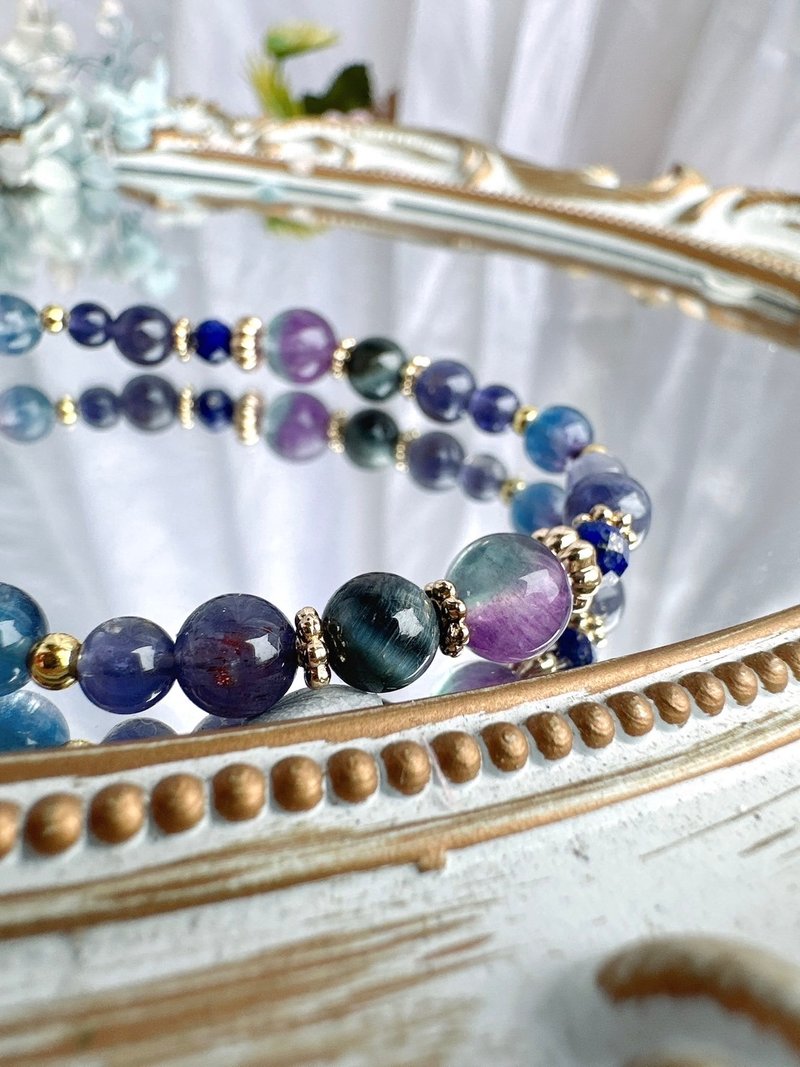 Xinchen-Galaxy Journey Two-Color Stone Stone Stone Heidi Lazuli - Bracelets - Crystal Purple