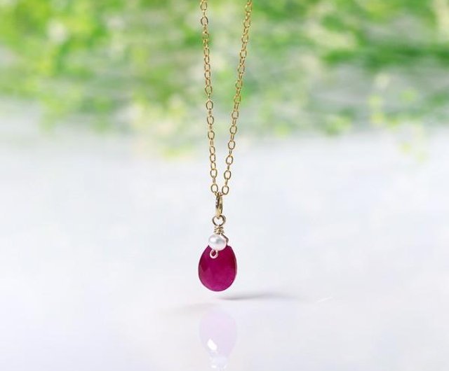 1546 ルビーと淡水パールネックレス 1546 ルビーと淡水パールネックレス