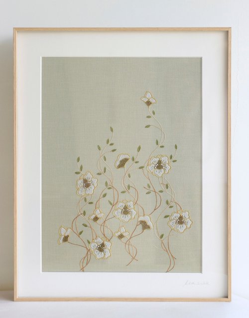ailia DIY法式刺繡材料包/ 沐春裝飾畫/手工