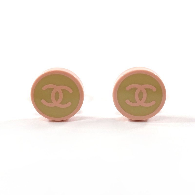 【日本直送 中古美品】シャネル CHANEL イヤリング ココマーク ラウンド プラスチック ピンク/ベージュ 05 C 希少 - 耳環/耳夾/耳骨夾 - 塑膠 粉紅色