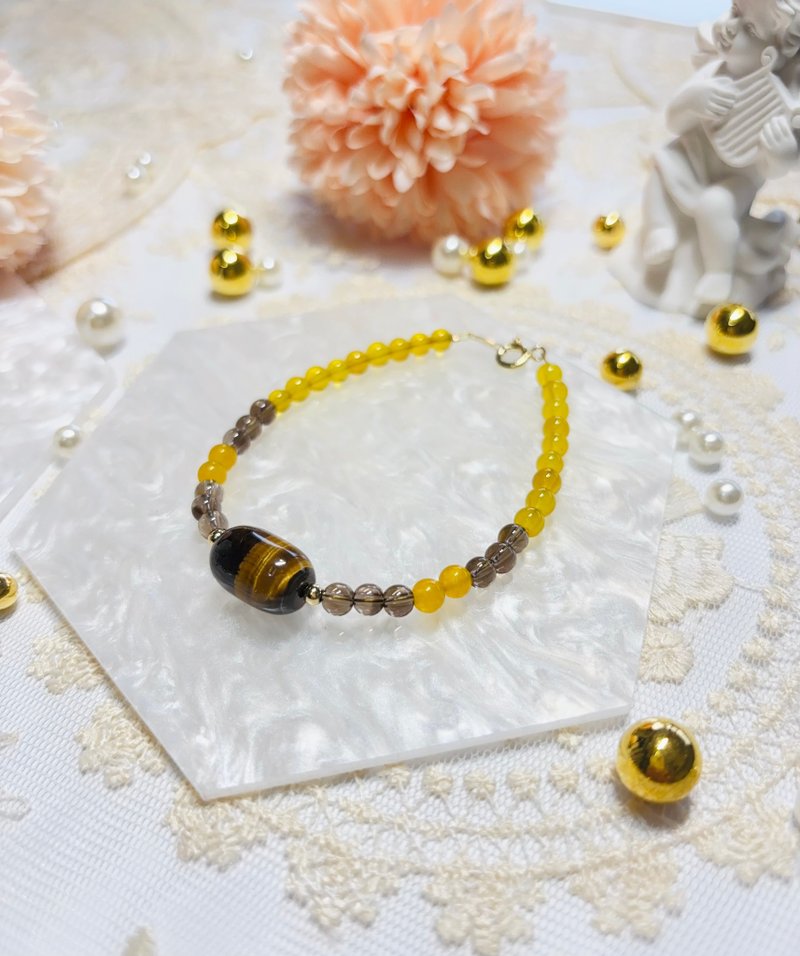 Golden Eye Crystal Bracelet - สร้อยข้อมือ - คริสตัล สีทอง