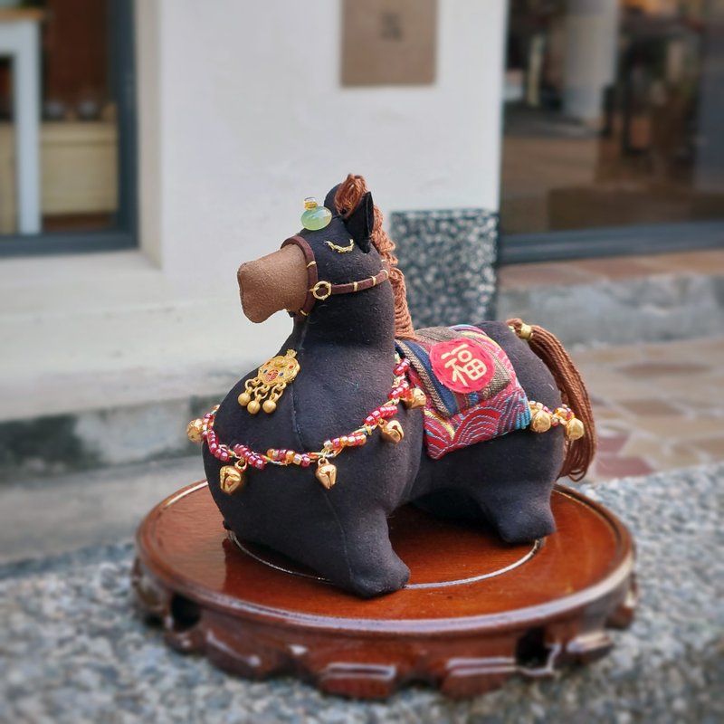 十二支の丙午-唐風宝馬 - 置物 - コットン・麻 