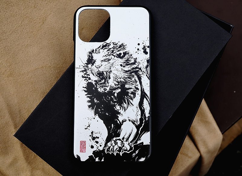 [Ink Painting Limited Phone Case Series / IPhone 11 Pro Only] Lion - Phone Cases - Other Metals White
