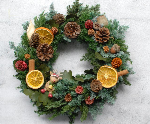 Workshop(s)】Everlasting cedar Christmas wreath experience course - Shop  mellowartstudio Plants u0026 Floral Arrangement - Pinkoi