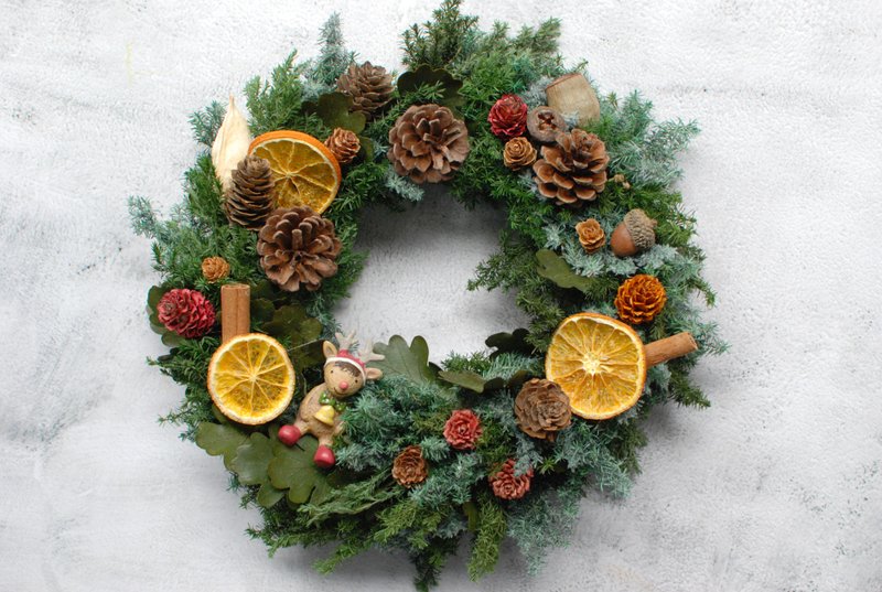 Everlasting cedar Christmas wreath experience course - จัดดอกไม้/ต้นไม้ - พืช/ดอกไม้ 