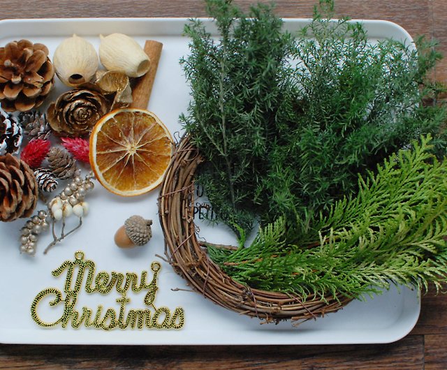 Workshop(s)】Everlasting cedar Christmas wreath experience course - Shop  mellowartstudio Plants u0026 Floral Arrangement - Pinkoi