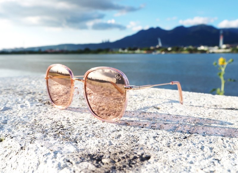 【限量 福利品】2is AshP 太陽眼鏡 偏光│百搭方形框│粉紅色 - 太陽眼鏡/墨鏡 - 其他金屬 粉紅色