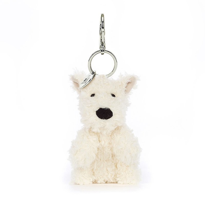 Munro Scottie Dog Bag Charm 蘇格蘭梗犬 西高地小狗鑰匙圈吊飾 - 吊飾 - 聚酯纖維 白色