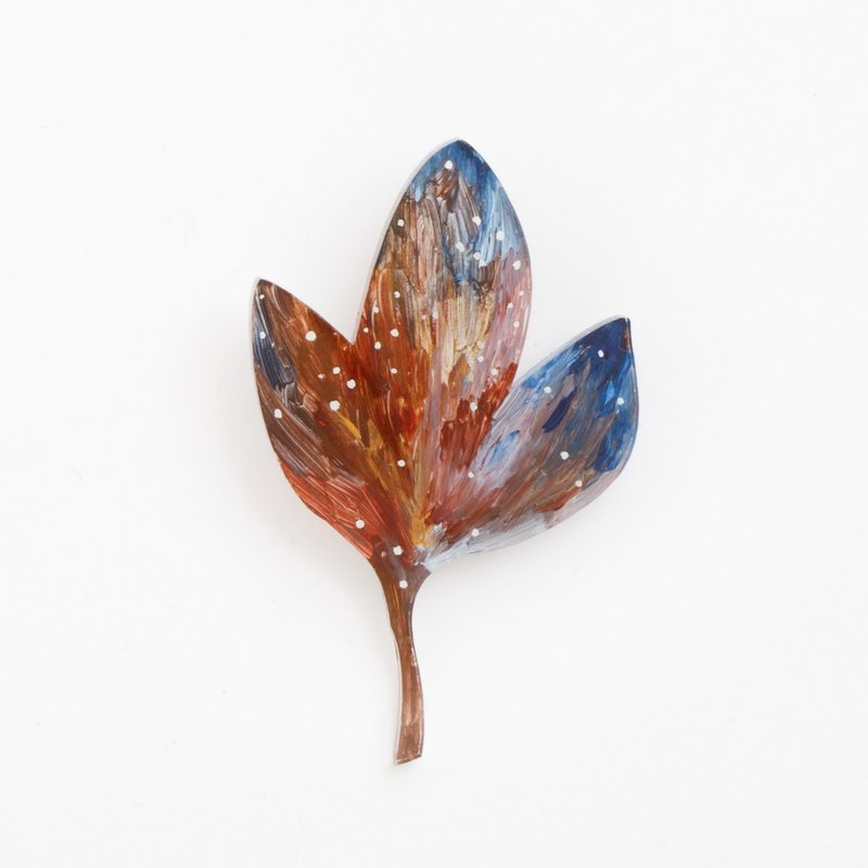 Picture of brooch [leaf] - Brooches - Acrylic Brown