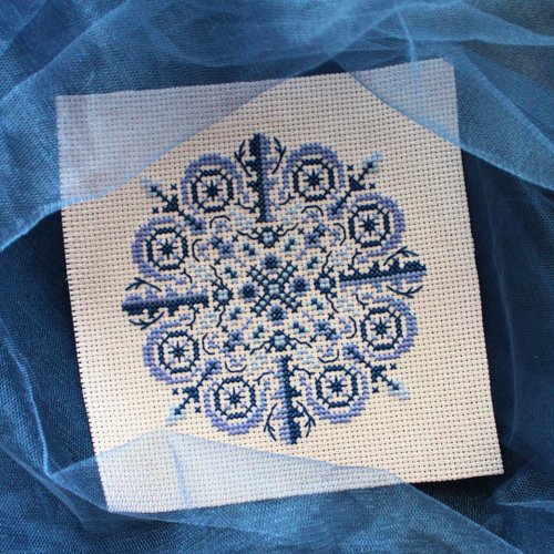 JulieAndStitch Cross stitch pattern Snowflake, easy and quick cross stitch chart PDF