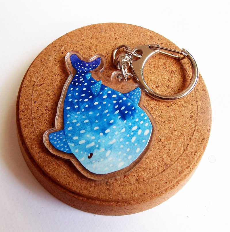 Whale Shark Charm/ Acrylic Key Ring - พวงกุญแจ - อะคริลิค สีน้ำเงิน