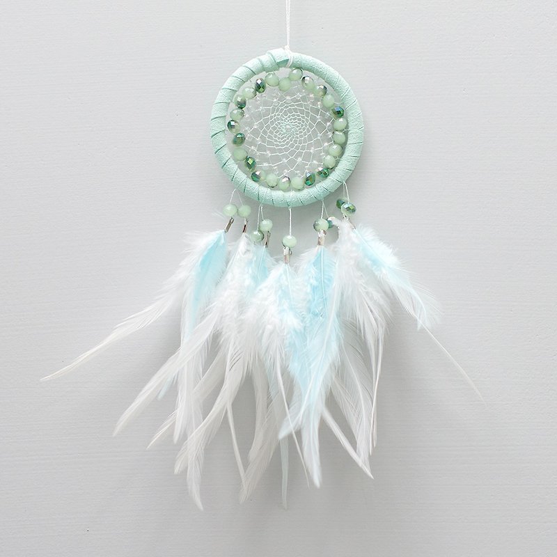 Dazzling mint green (beaded design)-Dream catcher 8cm, exchange gifts - Other - Other Materials Green