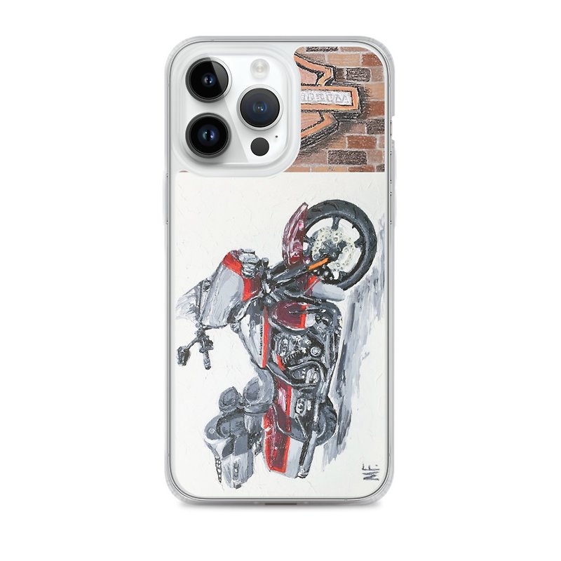 iPhone クリアケース オリジナルアート 電話バイク ハーレーダビッドソン CVO ウルトラ リミテッド - スマホケース - プラスチック 多色