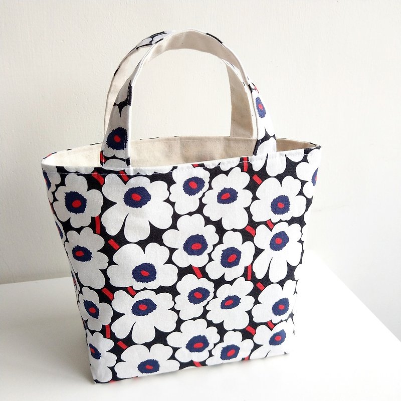 Daily Lane Dispersion Handbag - Nordic Blue Flower - Backpacks & Bags - Cotton & Hemp 